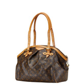 ルイ ヴィトン モノグラム ティヴォリGM ショルダーバッグ M40144 ブラウン PVC レザー レディース LOUIS VUITTON 【中古】